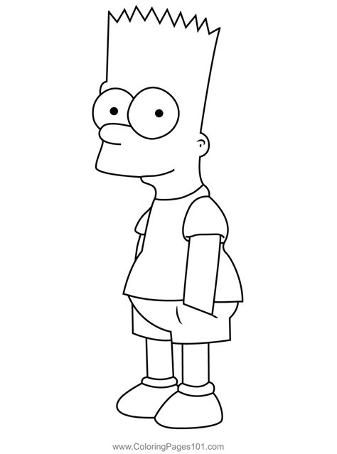 coloring pages the simpsons|bart simpson coloring pages printable.